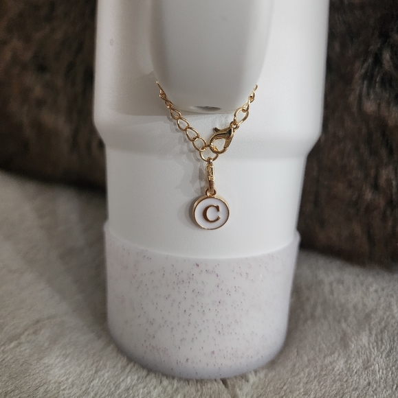 C gold Alphabet Letter Charm Accessories Stanley Cup ID Name Initial Let… - Picture 1 of 8